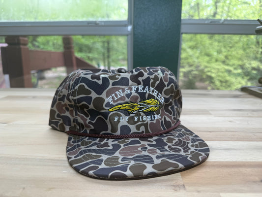 Fin & Feather Rope Hat - Swamp Camo