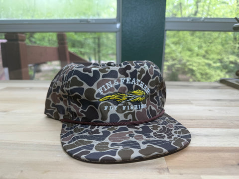 Fin & Feather Rope Hat - Swamp Camo
