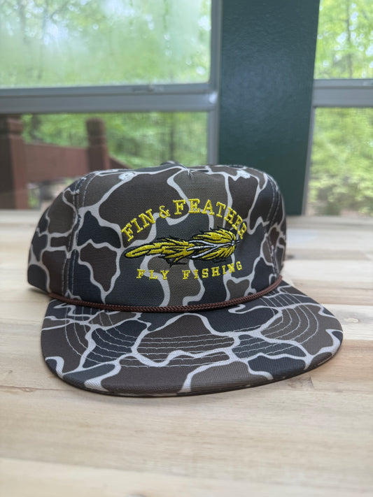 Fin & Feather Rope Hat - Marsh Camo