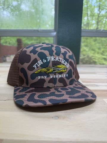 Fin & Feather Trucker Hat - Delta Camo