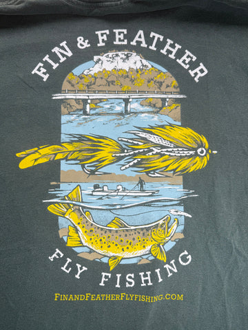 Fin & Feather Logo Tee - Blue Spruce
