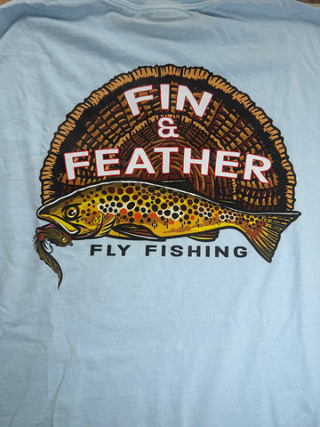 Fin & Feather Turkey Tee - Light Blue