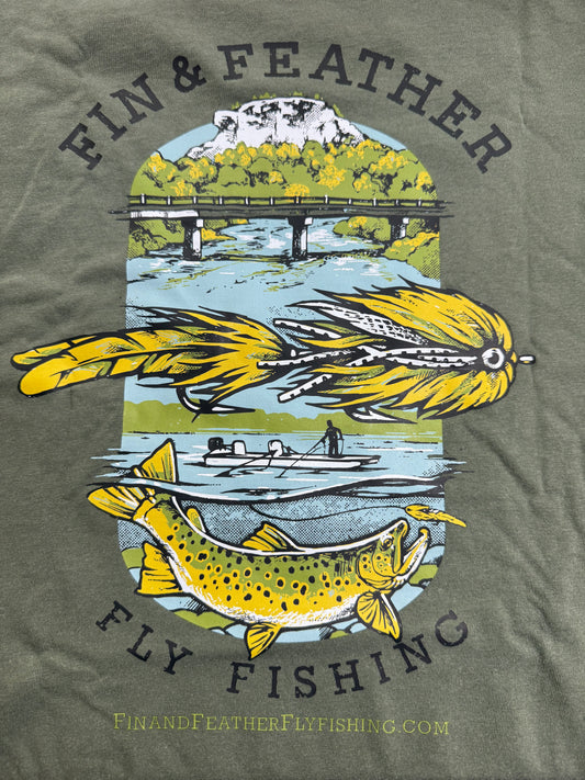 Fin & Feather Logo Tee - Olive